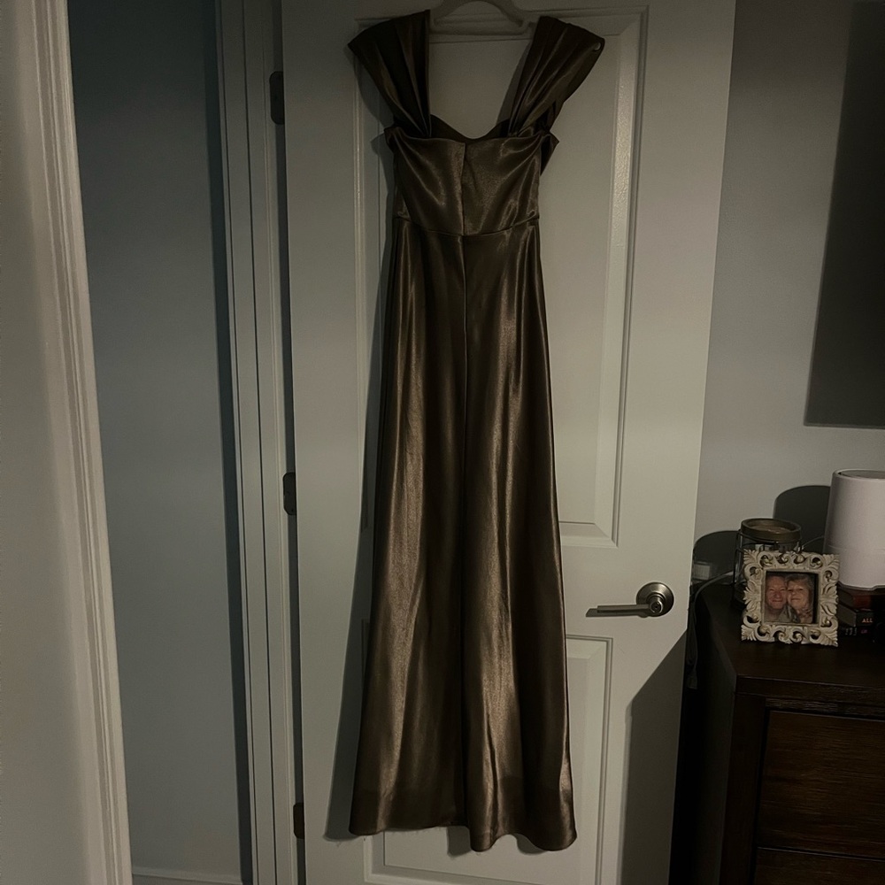 Birdy Grey Satin Mocha Convertible Dress - Picture 6 of 7